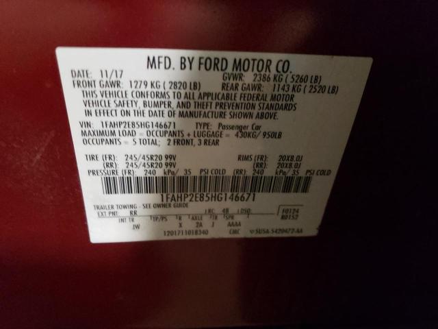 Photo 11 VIN: 1FAHP2E85HG146671 - FORD TAURUS 