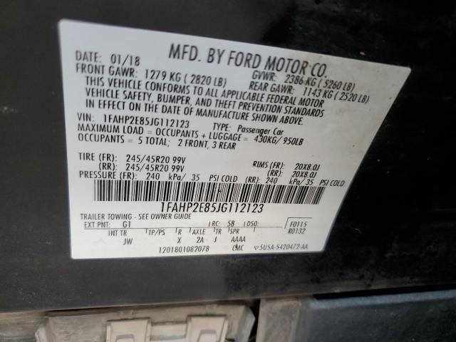 Photo 11 VIN: 1FAHP2E85JG112123 - FORD TAURUS SEL 