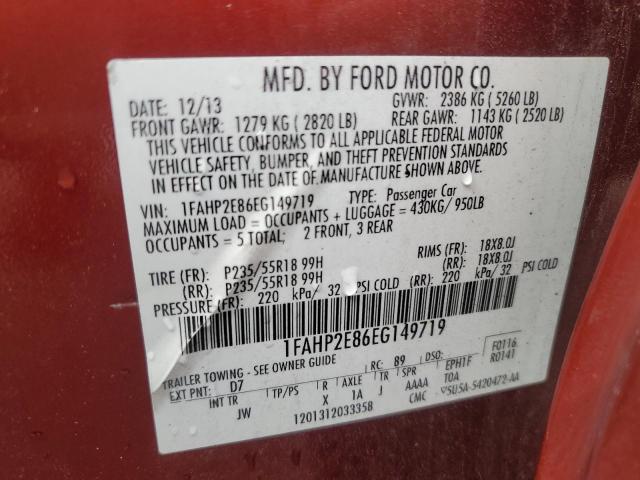 Photo 11 VIN: 1FAHP2E86EG149719 - FORD TAURUS 