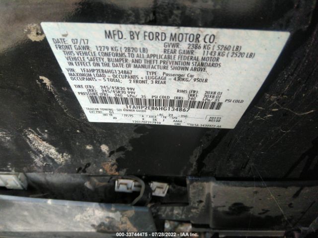 Photo 8 VIN: 1FAHP2E86HG134867 - FORD TAURUS 