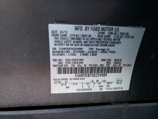 Photo 11 VIN: 1FAHP2E87DG224989 - FORD TAURUS 