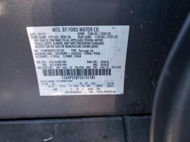 Photo 9 VIN: 1FAHP2E87EG131181 - FORD TAURUS SEL 