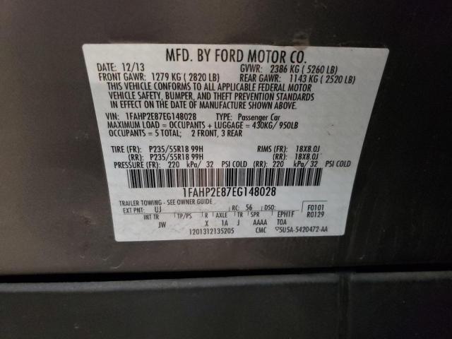 Photo 11 VIN: 1FAHP2E87EG148028 - FORD TAURUS SEL 