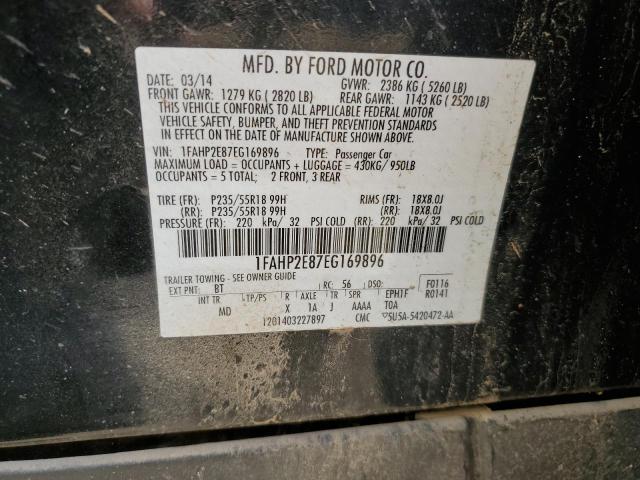 Photo 11 VIN: 1FAHP2E87EG169896 - FORD TAURUS SEL 