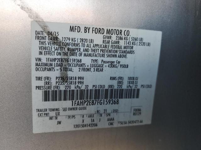 Photo 11 VIN: 1FAHP2E87FG159368 - FORD TAURUS 