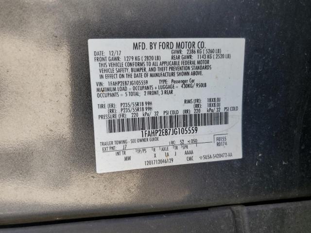 Photo 11 VIN: 1FAHP2E87JG105559 - FORD TAURUS 