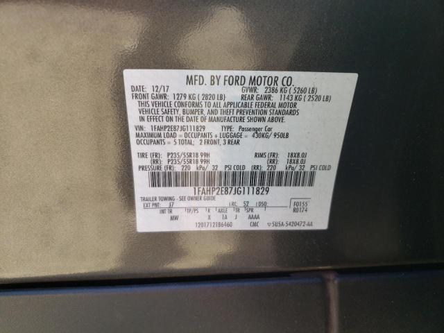 Photo 11 VIN: 1FAHP2E87JG111829 - FORD TAURUS 