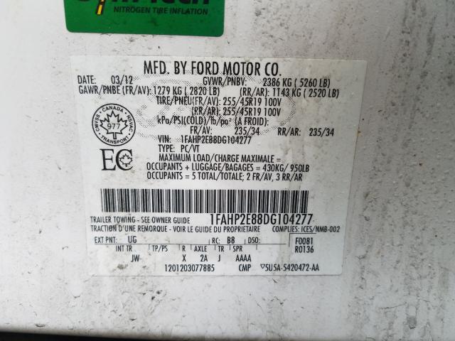 Photo 9 VIN: 1FAHP2E88DG104277 - FORD TAURUS SEL 