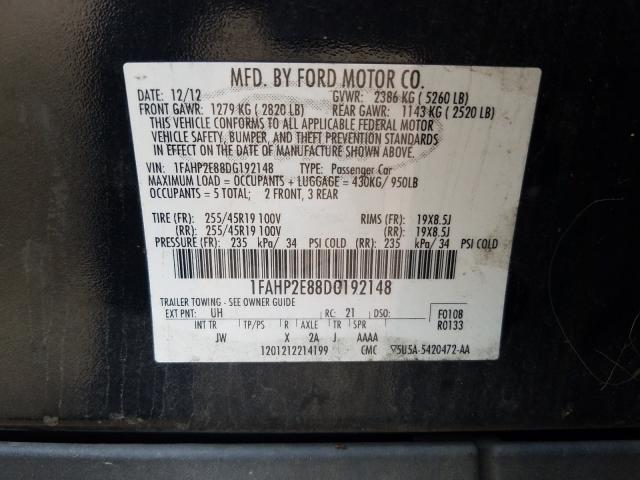 Photo 9 VIN: 1FAHP2E88DG192148 - FORD TAURUS SEL 