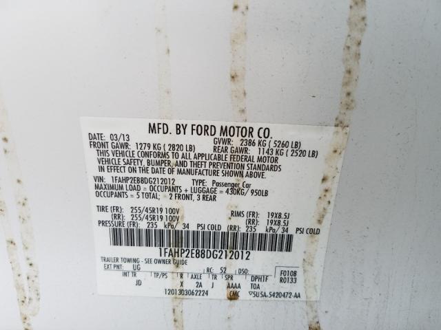 Photo 9 VIN: 1FAHP2E88DG212012 - FORD TAURUS SEL 