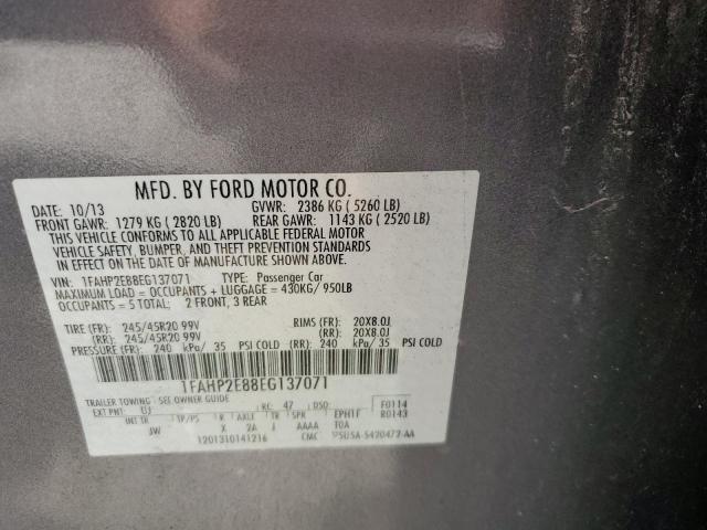 Photo 11 VIN: 1FAHP2E88EG137071 - FORD TAURUS SEL 