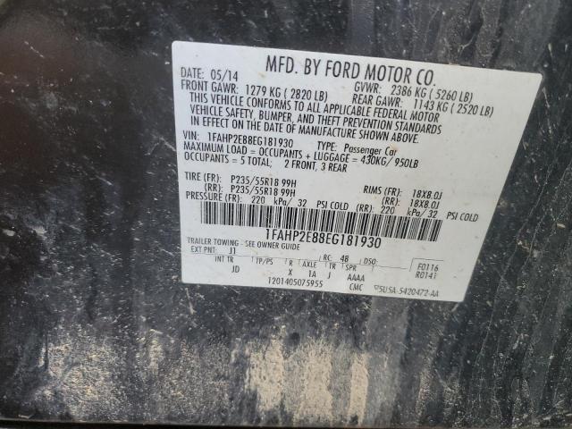 Photo 11 VIN: 1FAHP2E88EG181930 - FORD TAURUS SEL 