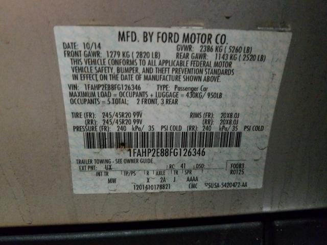 Photo 9 VIN: 1FAHP2E88FG126346 - FORD TAURUS SEL 