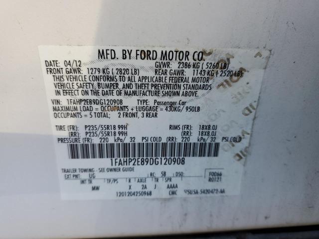 Photo 11 VIN: 1FAHP2E89DG120908 - FORD TAURUS 