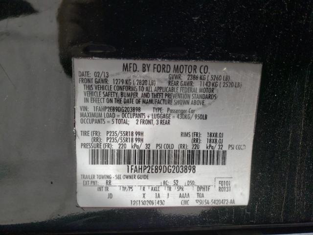 Photo 9 VIN: 1FAHP2E89DG203898 - FORD TAURUS SEL 