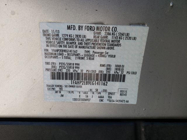 Photo 9 VIN: 1FAHP2E89EG141162 - FORD TAURUS SEL 