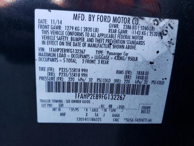 Photo 11 VIN: 1FAHP2E89FG132267 - FORD TAURUS SEL 