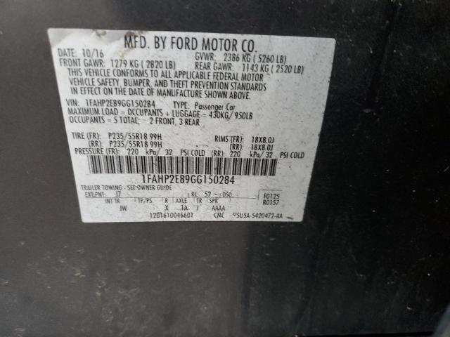 Photo 11 VIN: 1FAHP2E89GG150284 - FORD TAURUS 