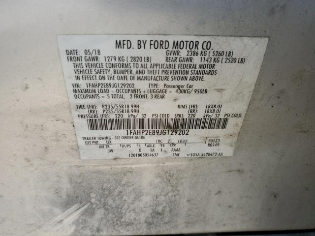 Photo 11 VIN: 1FAHP2E89JG129202 - FORD TAURUS 