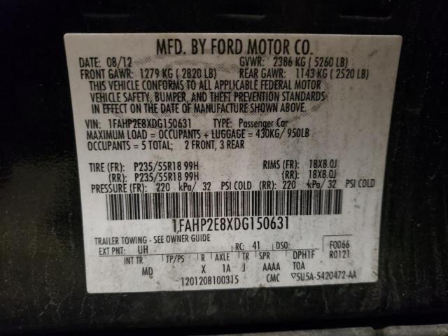 Photo 11 VIN: 1FAHP2E8XDG150631 - FORD TAURUS SEL 