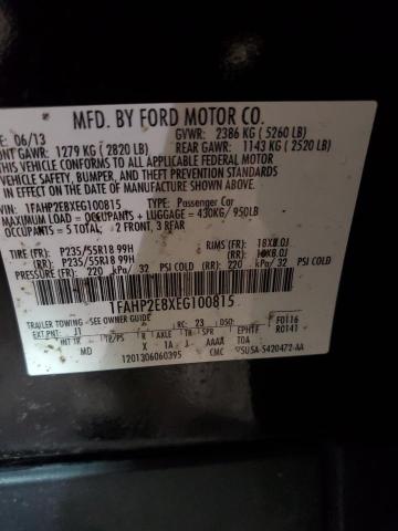 Photo 11 VIN: 1FAHP2E8XEG100815 - FORD TAURUS 