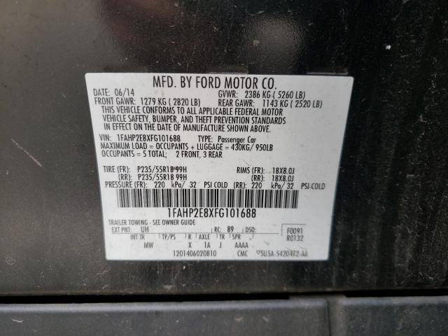 Photo 9 VIN: 1FAHP2E8XFG101688 - FORD TAURUS SEL 