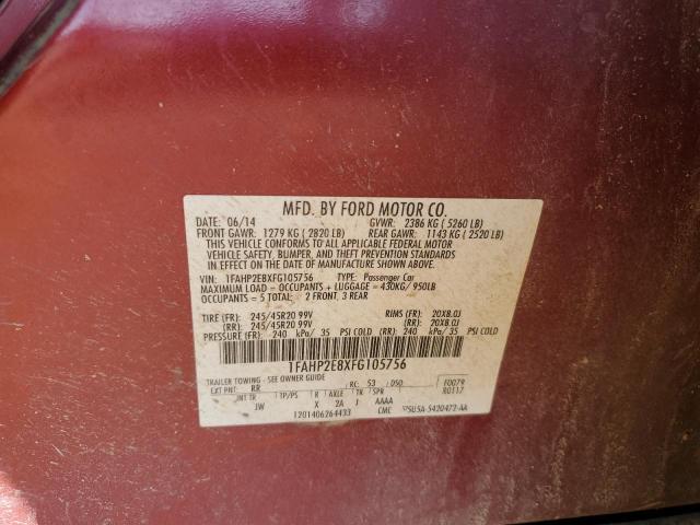 Photo 11 VIN: 1FAHP2E8XFG105756 - FORD TAURUS SEL 