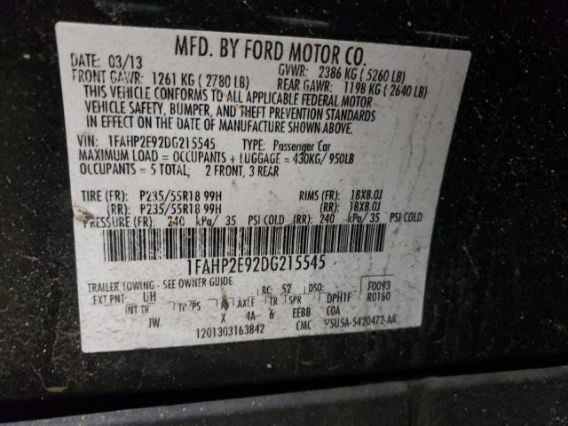 Photo 11 VIN: 1FAHP2E92DG215545 - FORD TAURUS SEL 