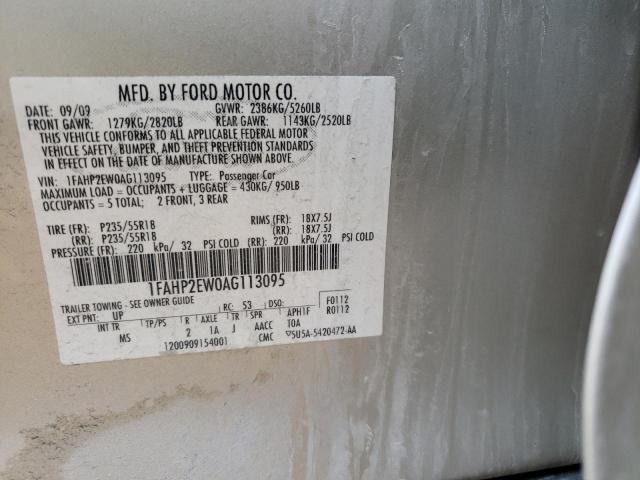 Photo 11 VIN: 1FAHP2EW0AG113095 - FORD TAURUS SEL 