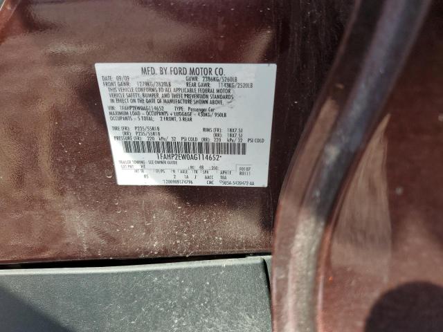 Photo 12 VIN: 1FAHP2EW0AG114652 - FORD TAURUS SEL 