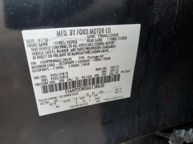 Photo 11 VIN: 1FAHP2EW0AG138630 - FORD TAURUS SEL 