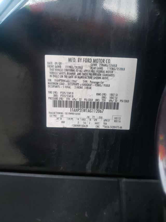 Photo 9 VIN: 1FAHP2EW1AG112067 - FORD TAURUS SEL 