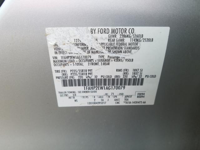 Photo 9 VIN: 1FAHP2EW1AG170079 - FORD TAURUS SEL 