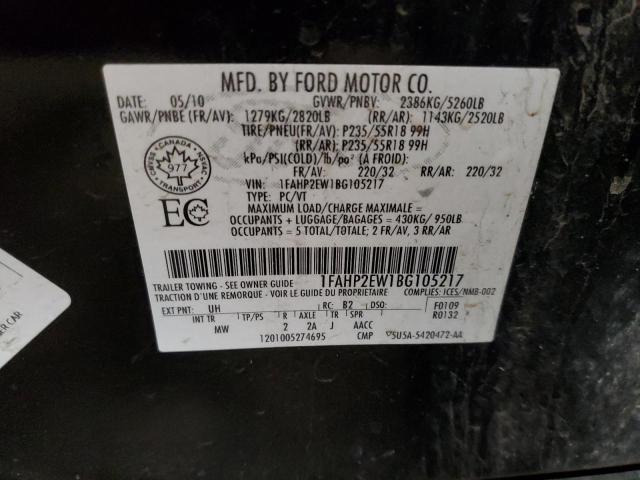 Photo 11 VIN: 1FAHP2EW1BG105217 - FORD TAURUS SEL 