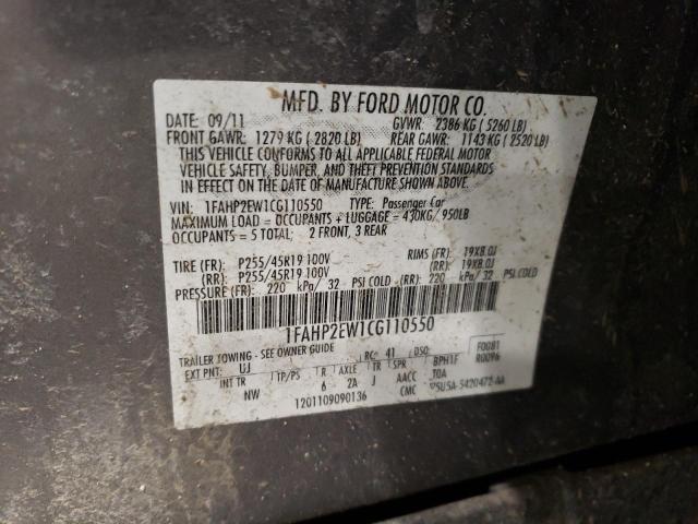 Photo 11 VIN: 1FAHP2EW1CG110550 - FORD TAURUS 