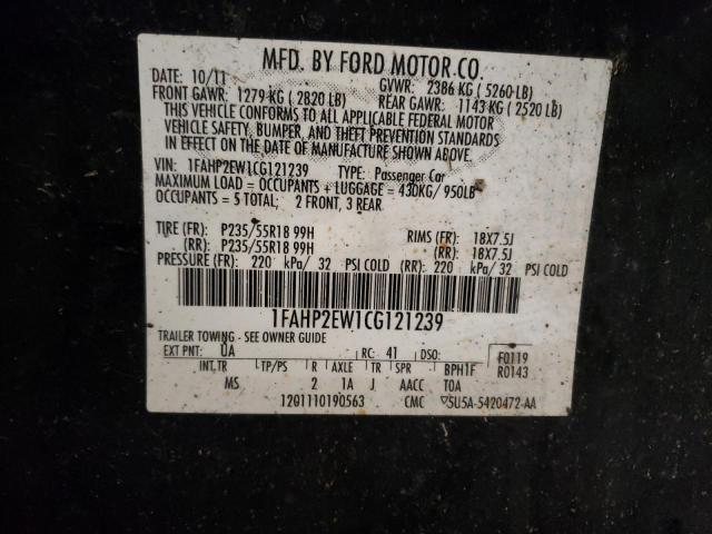 Photo 11 VIN: 1FAHP2EW1CG121239 - FORD TAURUS SEL 