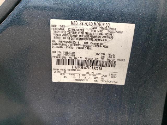 Photo 11 VIN: 1FAHP2EW2AG132618 - FORD TAURUS SEL 