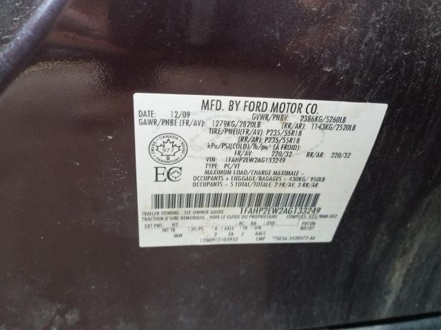 Photo 9 VIN: 1FAHP2EW2AG133249 - FORD TAURUS SEL 