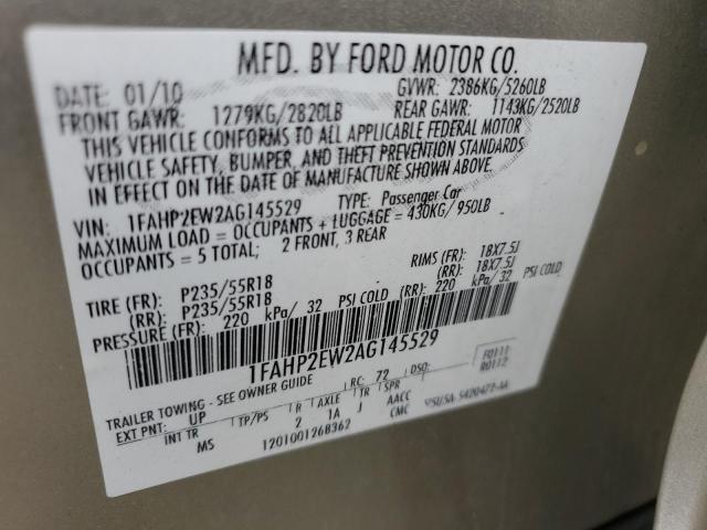 Photo 11 VIN: 1FAHP2EW2AG145529 - FORD TAURUS SEL 