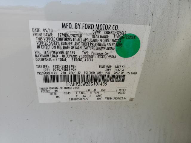 Photo 12 VIN: 1FAHP2EW2BG101435 - FORD TAURUS 