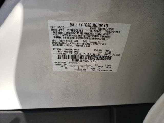 Photo 9 VIN: 1FAHP2EW2BG115531 - FORD TAURUS SEL 