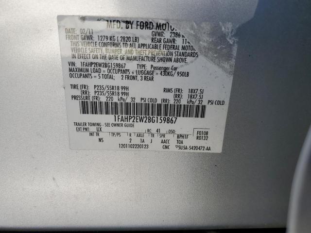 Photo 11 VIN: 1FAHP2EW2BG159867 - FORD TAURUS 