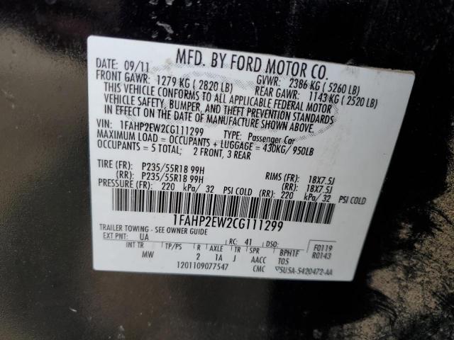 Photo 12 VIN: 1FAHP2EW2CG111299 - FORD TAURUS 