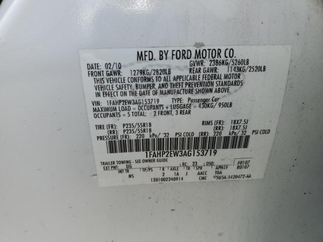 Photo 9 VIN: 1FAHP2EW3AG153719 - FORD TAURUS SEL 