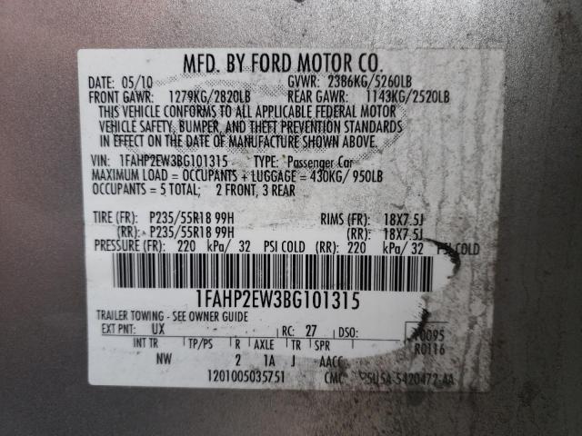 Photo 11 VIN: 1FAHP2EW3BG101315 - FORD TAURUS 