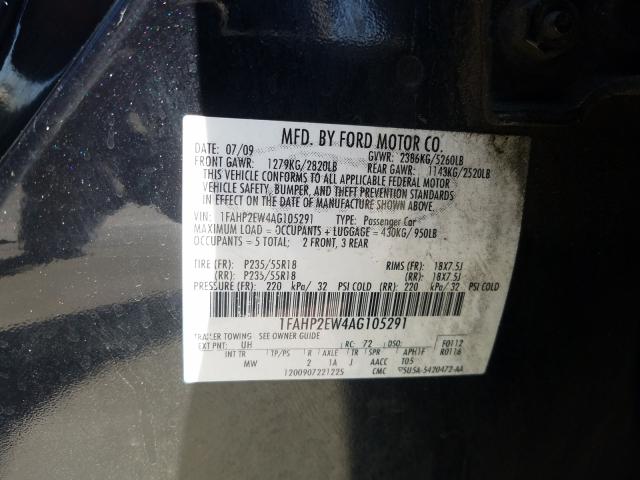 Photo 9 VIN: 1FAHP2EW4AG105291 - FORD TAURUS SEL 