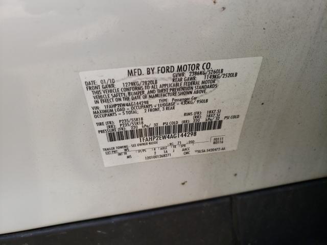 Photo 9 VIN: 1FAHP2EW4AG144298 - FORD TAURUS SEL 