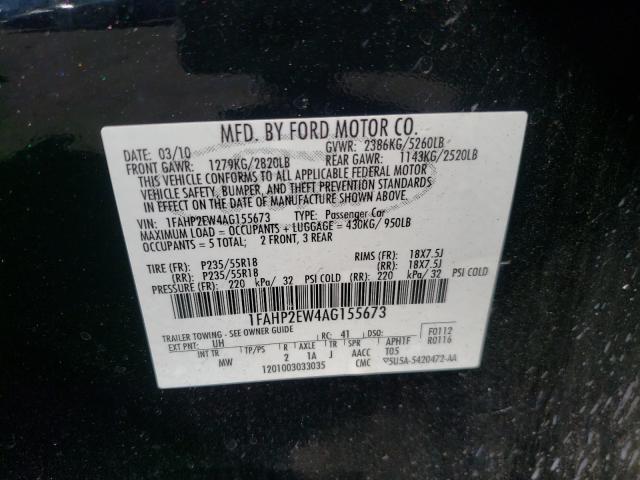 Photo 9 VIN: 1FAHP2EW4AG155673 - FORD TAURUS SEL 