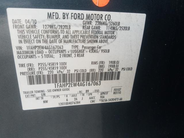 Photo 9 VIN: 1FAHP2EW4AG167063 - FORD TAURUS SEL 