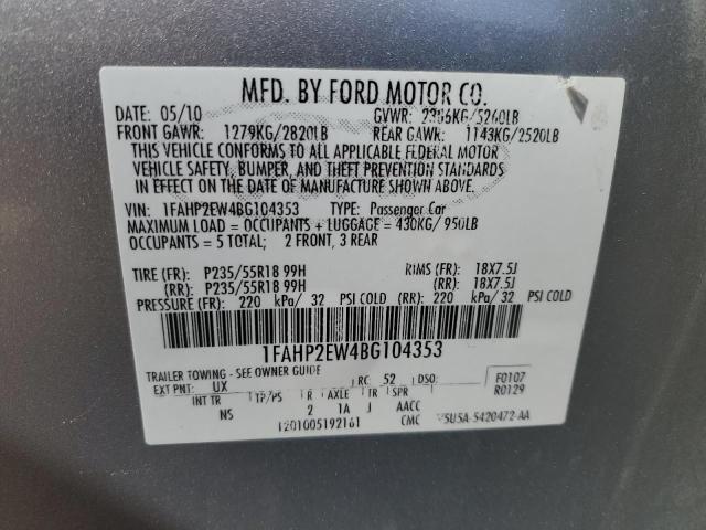 Photo 11 VIN: 1FAHP2EW4BG104353 - FORD TAURUS 